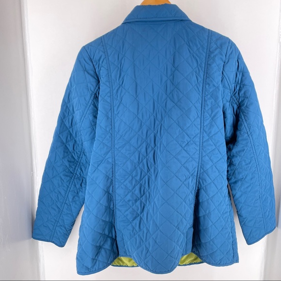 J.Jill Quilted Blue Button Down Jacket Size Large - Picture 9 of 11